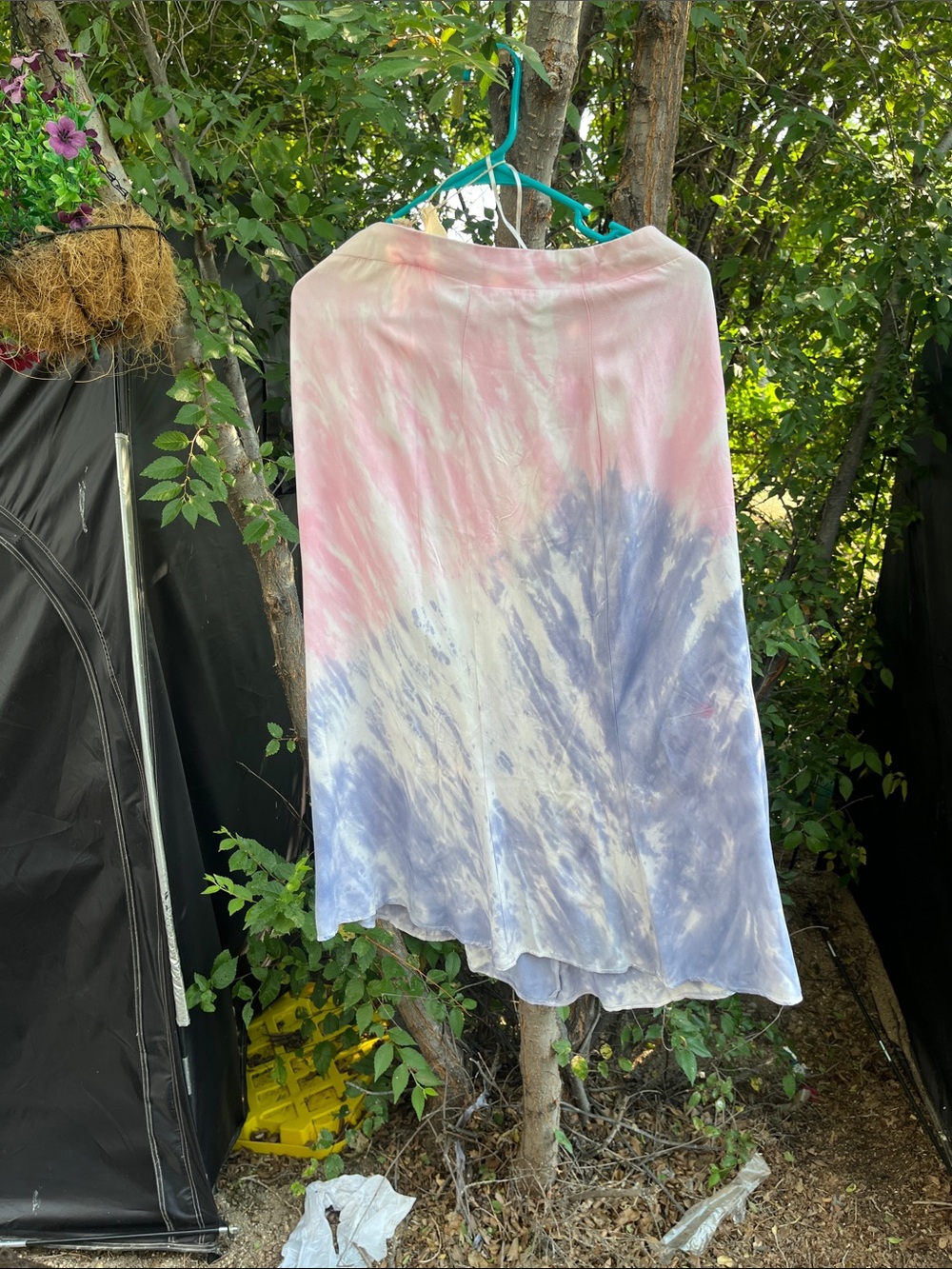 Mystree Pink and Lavender Tie-Dye Maxi Skirt
